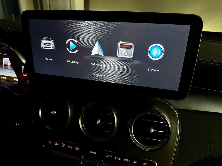 Ecran mare Mercedes C Class & GLC -touchscreen CarPlay și Android Auto
