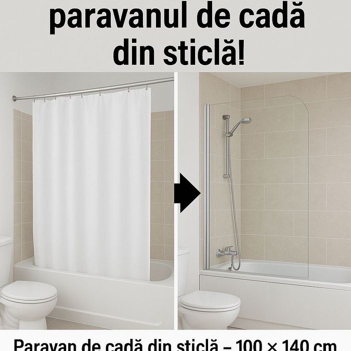 Paravan de sticla pentru cada