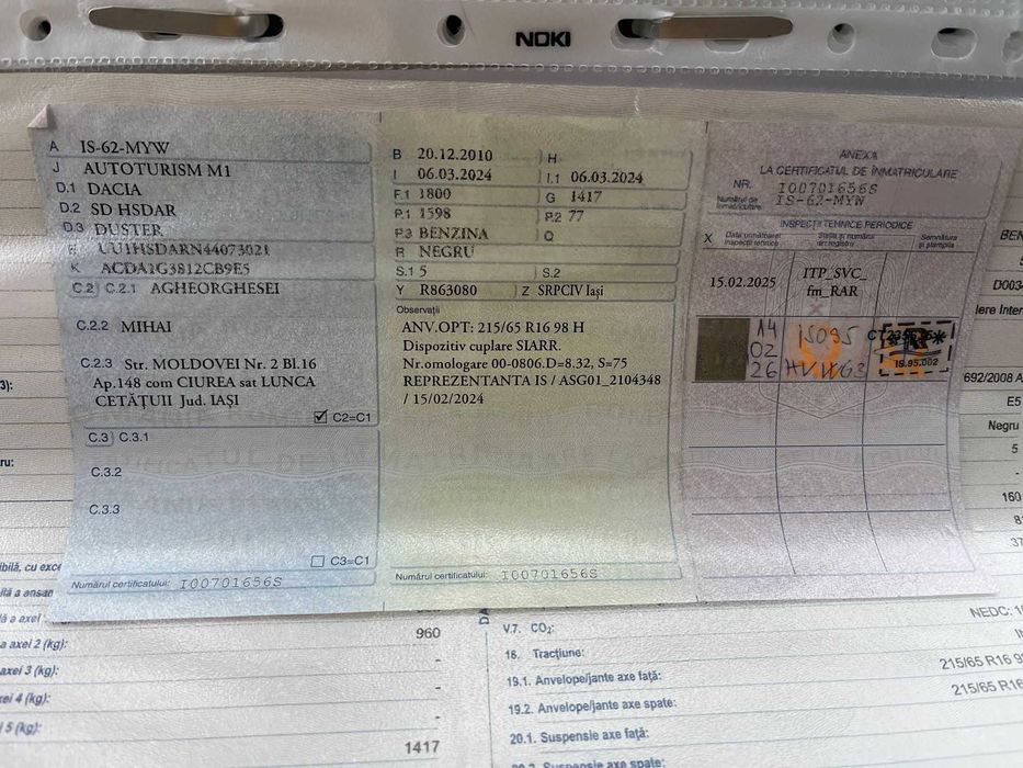 Duster 4x4, 1.6 benzina 2010