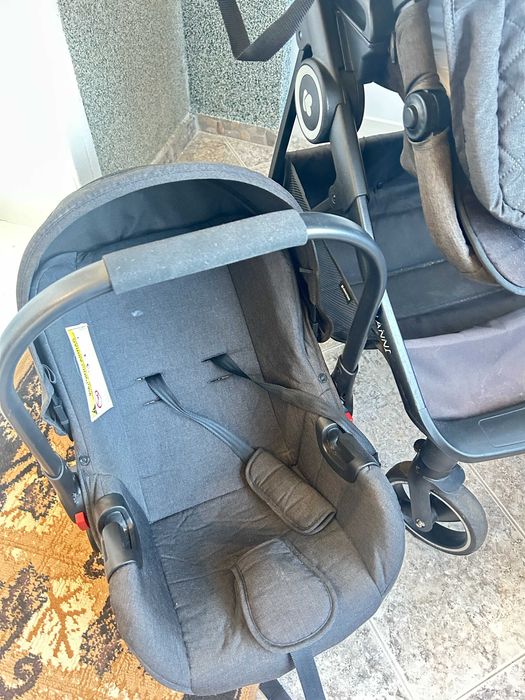 Бебешка количка с трансформираща се седалка 3в1 KikkaBoo Gianni, Black