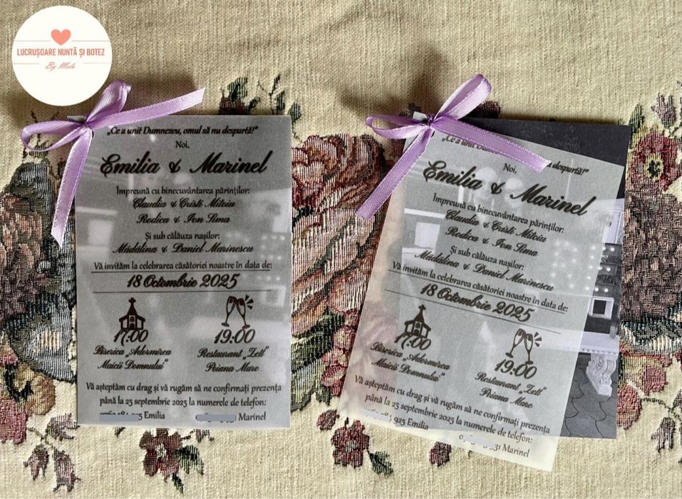 Invitatii nunta si botez