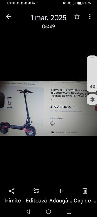 Trotinetă nouă nu la mina a doua