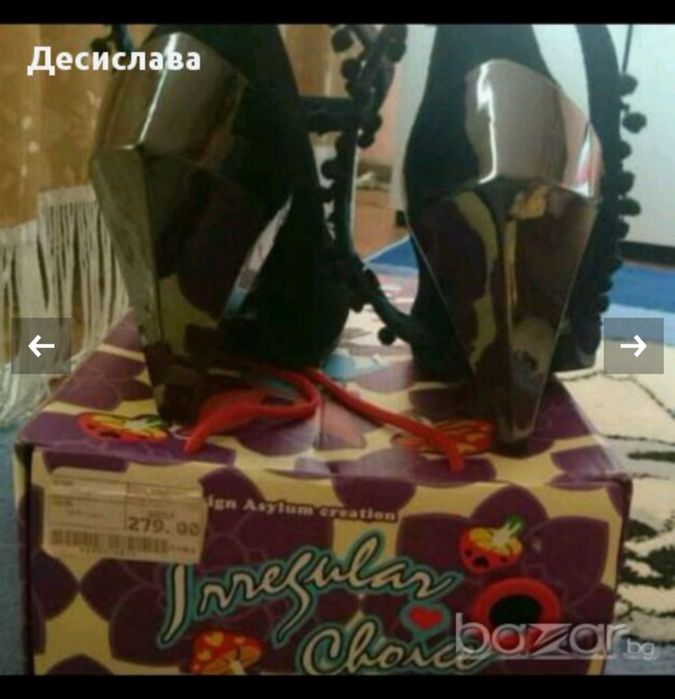 Обувки с диамантен ток Irregular choice