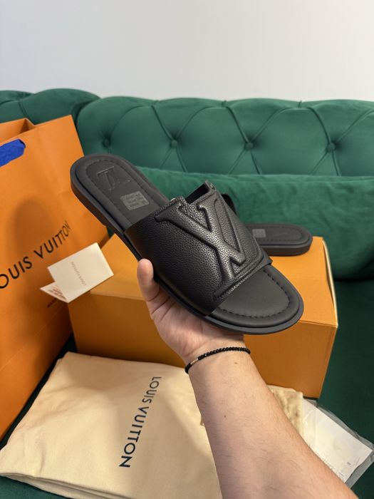 Papuci Louis Vuitton piele naturala Full Box Premium colectie noua