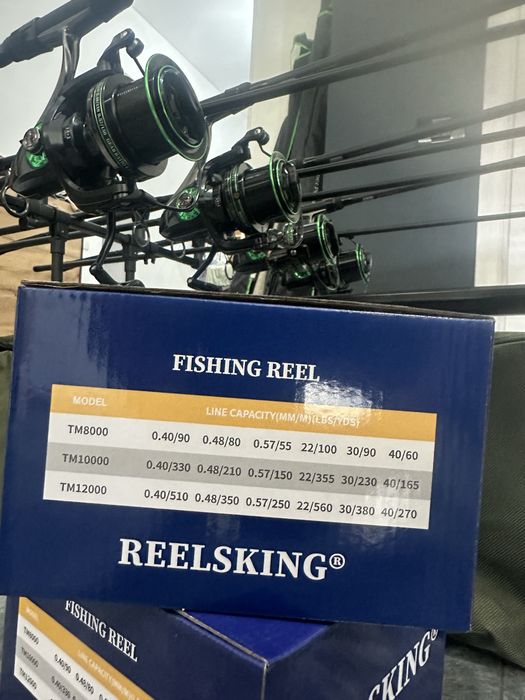 Set pescuit crap complet – FL 3.90m + Reelsking TM10000 (14 rulm) + Rod Pod Robinkan – noi