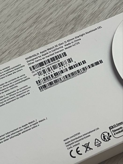 Apple Watch SE 2 40mm GPS + Cellular Starlight, 94% АКБ