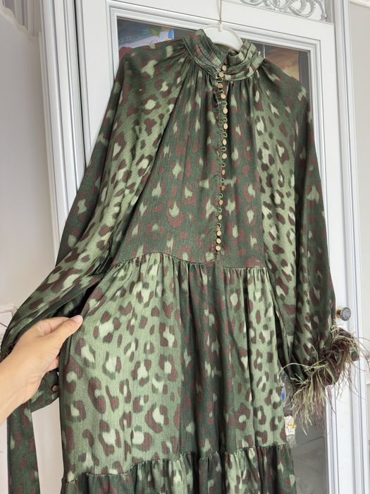 Шикарное турецкое платье с перьями