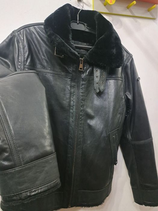 Кожено яке с топла подплата!