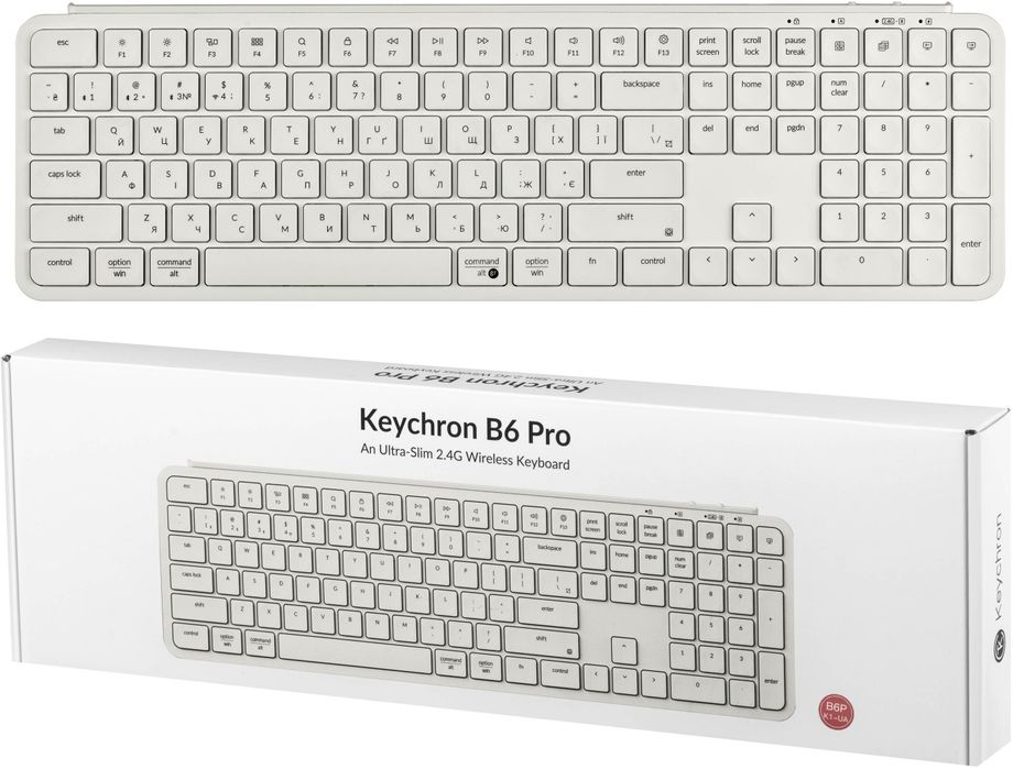 Русская Раскладка! Keychron B6 PRO (Аналог mx keys s) без подсветки