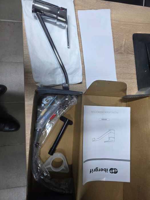 Baterie bucătărie Ibergrif Roma, baterie mixer cu duș extractibil