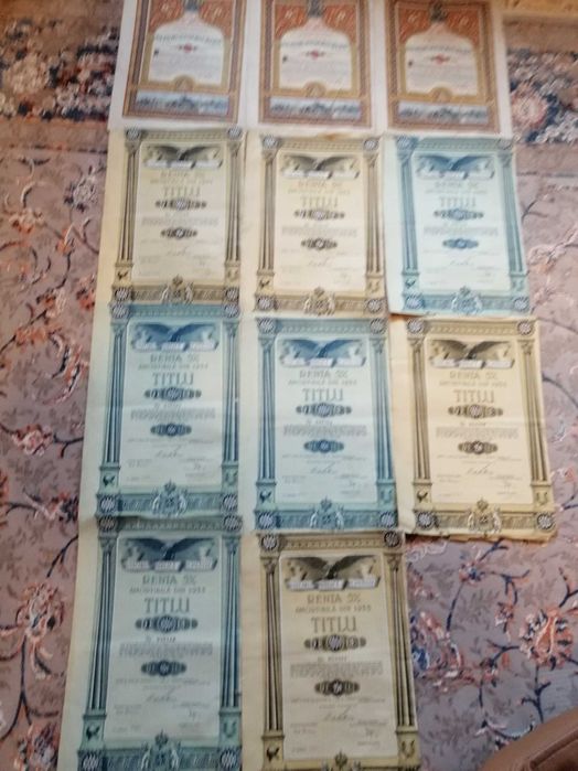 Renta 5% amortibila din 1933, titlu de 5000 si 10.000 lei
