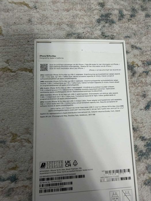 Iphone 16 PRO MAX 1TB Black Titanium