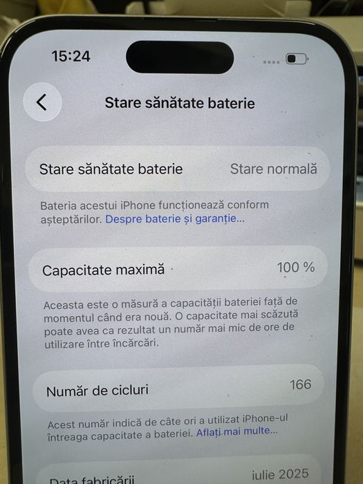 Iphone 15 / 128 gb / 100% baterie / impecabil ca nou! Garantie