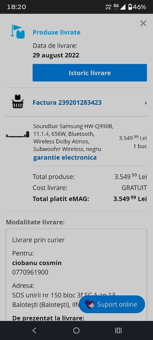 Soundbar Samsung HW-Q990B, 11.1.4, 656W
