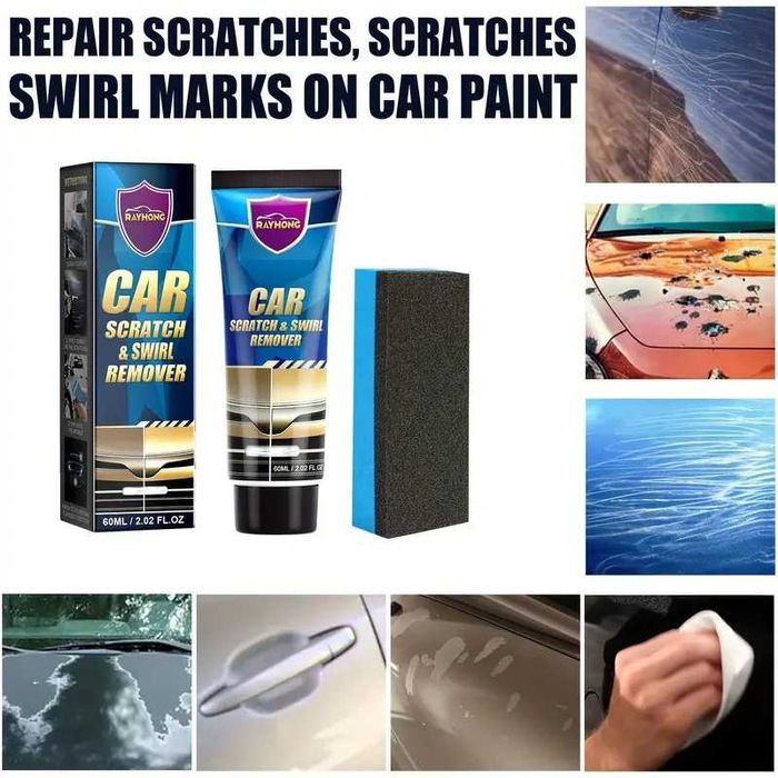 Kit de Reparare zgarieturi auto moto tabla 60ml. Crema de reparat faruri auto vesela 100ml pentru prevenirea oxidării,
