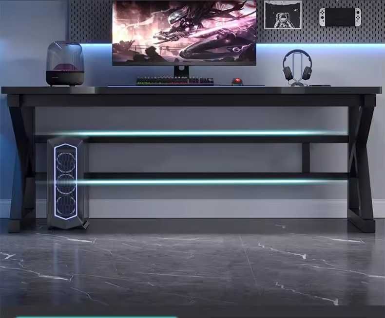 Компьютерный стол  с карбоновым покрытием Игровой компьютерный