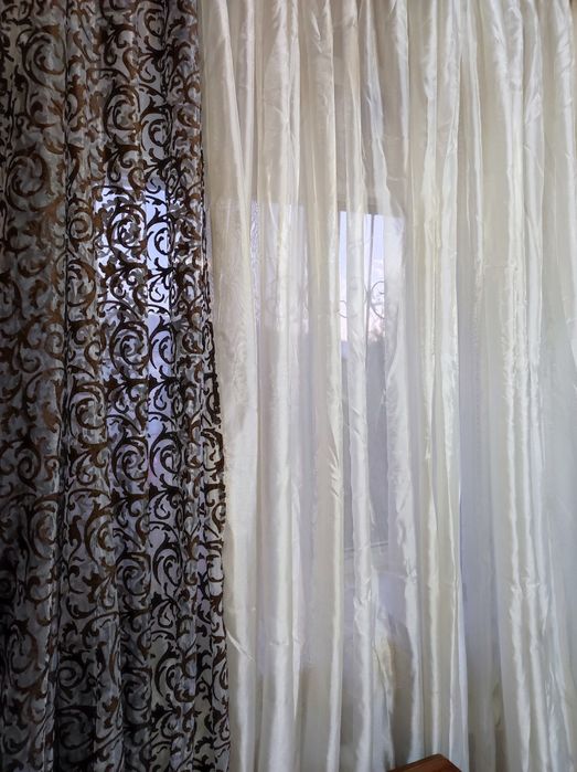 Шторы с покрывалом