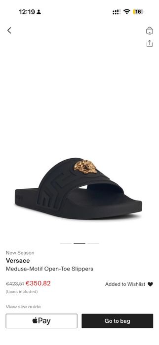 Papuci versace noi in cutie