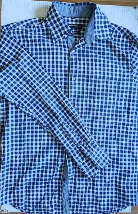 8 camasi H&M/New Yorker/LCW/TC slim fit, mar. 36-38 / S-M, bumbac, noi