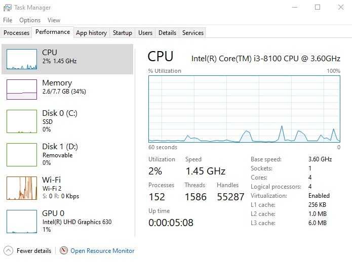 Процесор Intel i3-8100, socket 1151, Coffee Lake с гаранция