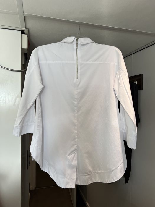 Camasa alba Bebe Plus oversized cu accesorii la guler