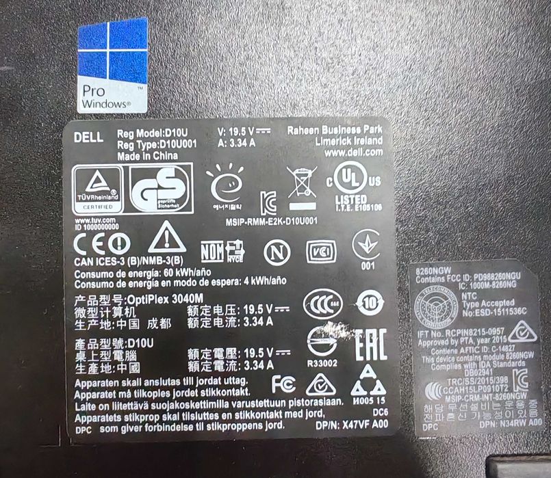Dell Optiplex 3040 Micro PC