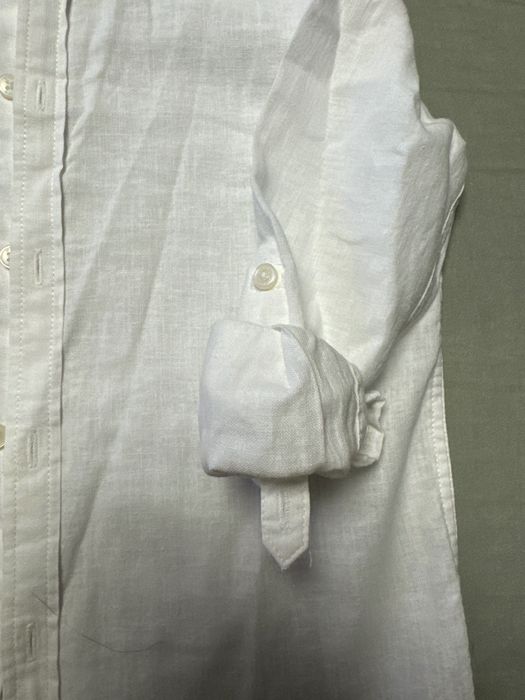 Cămașa albă pentru băieți, guler tunica, 6 ani, Mango