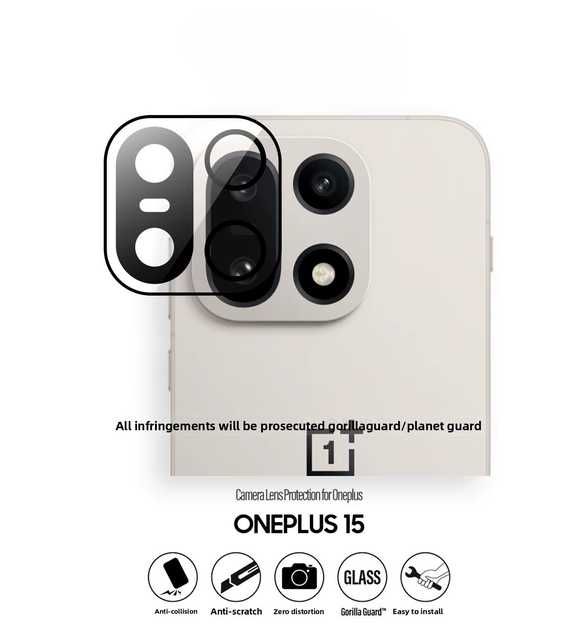 Folie protectie camera OnePlus 15 sticla temperata transparenta ridicata