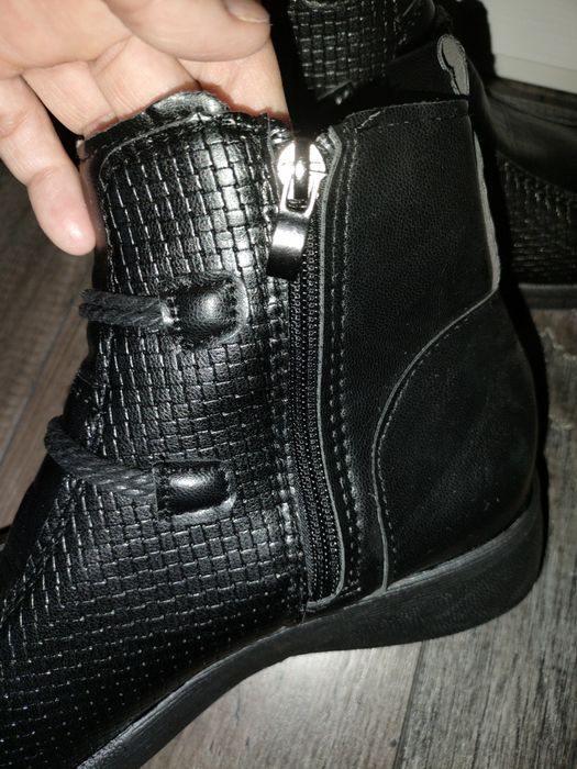 Botine îmblănite de iarnă damă piele naturala bovina 38