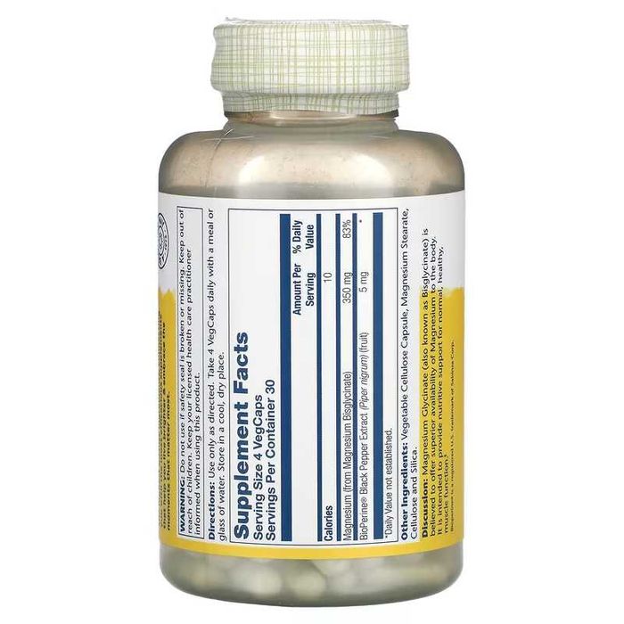 Глицинат магния 350 мг, 120 веган капсул США Оригинал!