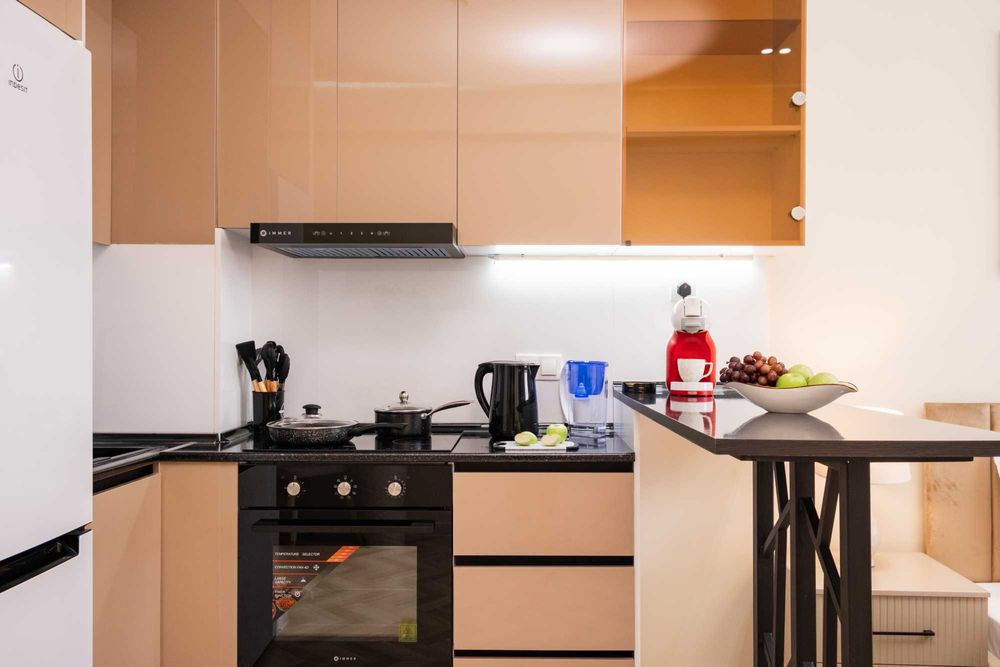 Современная студия в NRG U-Tower с видом на город