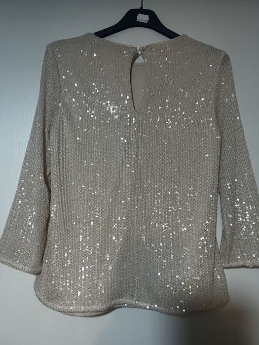 Bluza roz pal cu paiete XS-S H&M