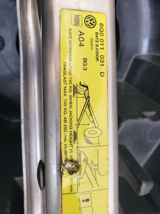 Kit pana cric cheie vw seat skoda audi