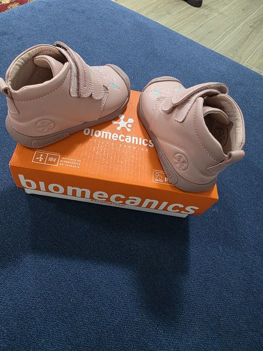 Pantofi copii fete din piele Biomecanics culoare roz mărimea 22