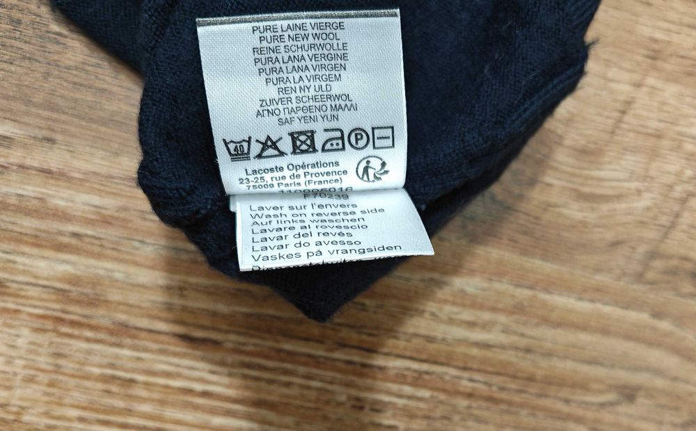 LACOSTE Оригинален мъжки пуловер размер 6 / L