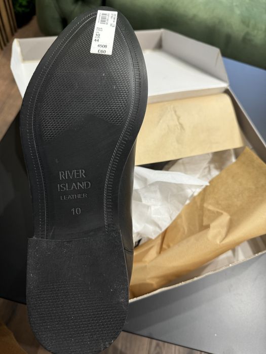 Мъжки Челси ботуши River Island – естествена кожа, размер 44 (UK 10)