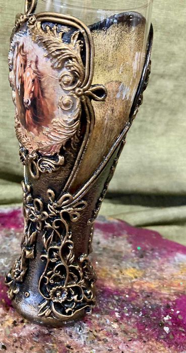 Ръчно декорирана халба за бира