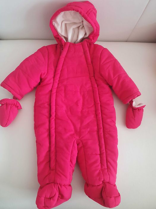 Зимен,топъл,бебешки космонавт,John Lewis, размер 3-6 месеца, розов