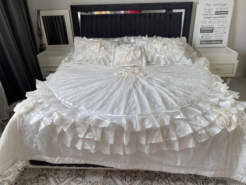 Плед свадебный белый