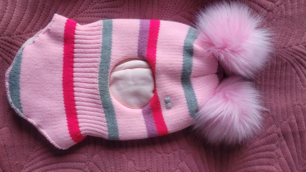 Шапка шлем зимняя детская