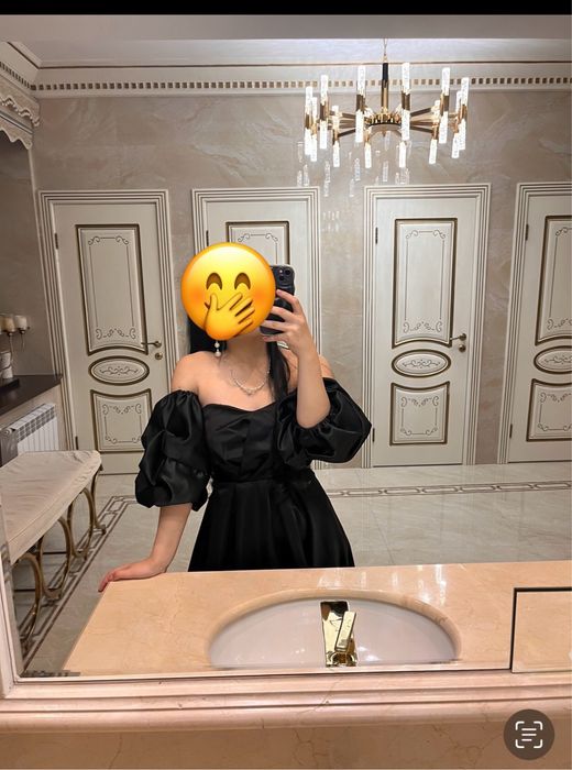 Продам чёрное вечернее платье.