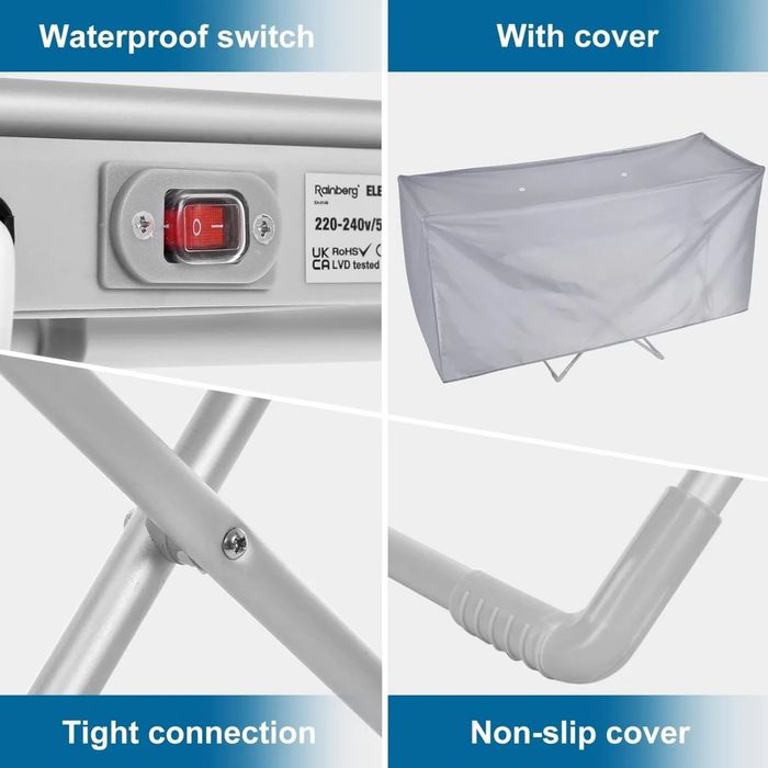 Сушилка для белья с подогревом EUROHOUSE 18 рельсов