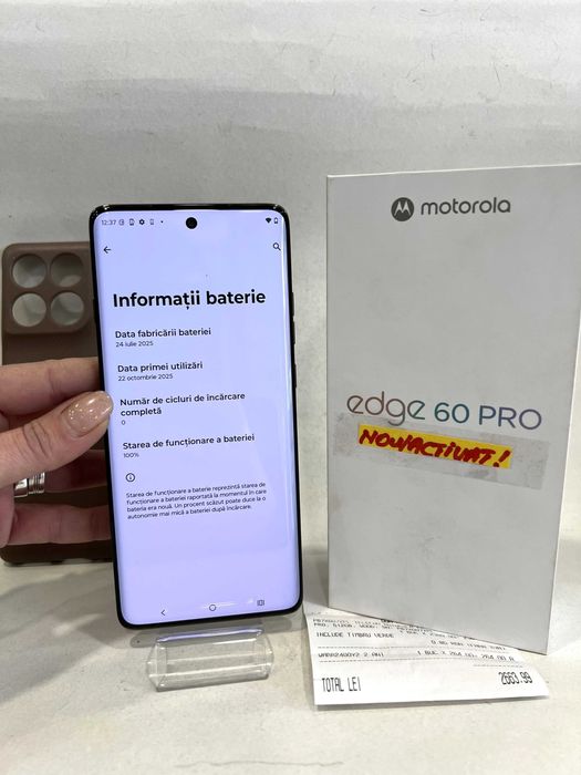 Motorola Edge 60Pro 5G,512GB/12GB, garanție 3Ani/10luni,NOU/Activat!