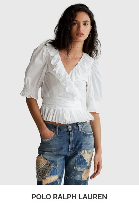 POLO Ralph Lauren бял топ S