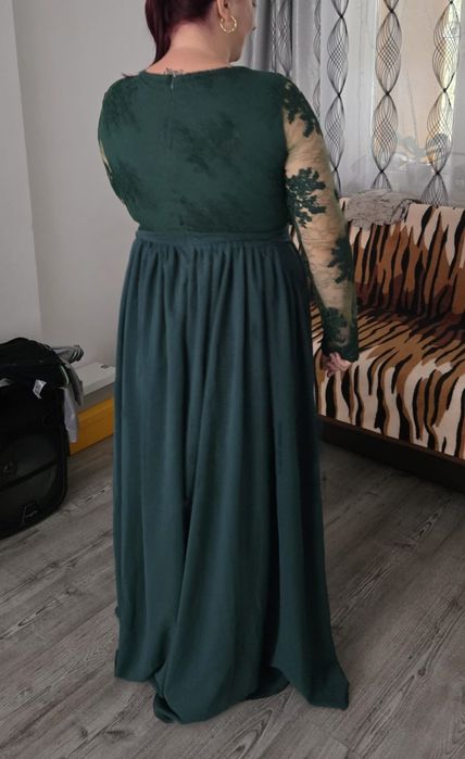 Rochie eleganta verde marimea XL