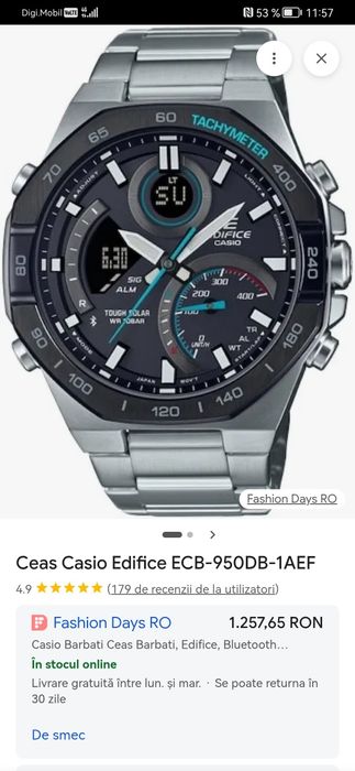 Vând ceas EDIFICE