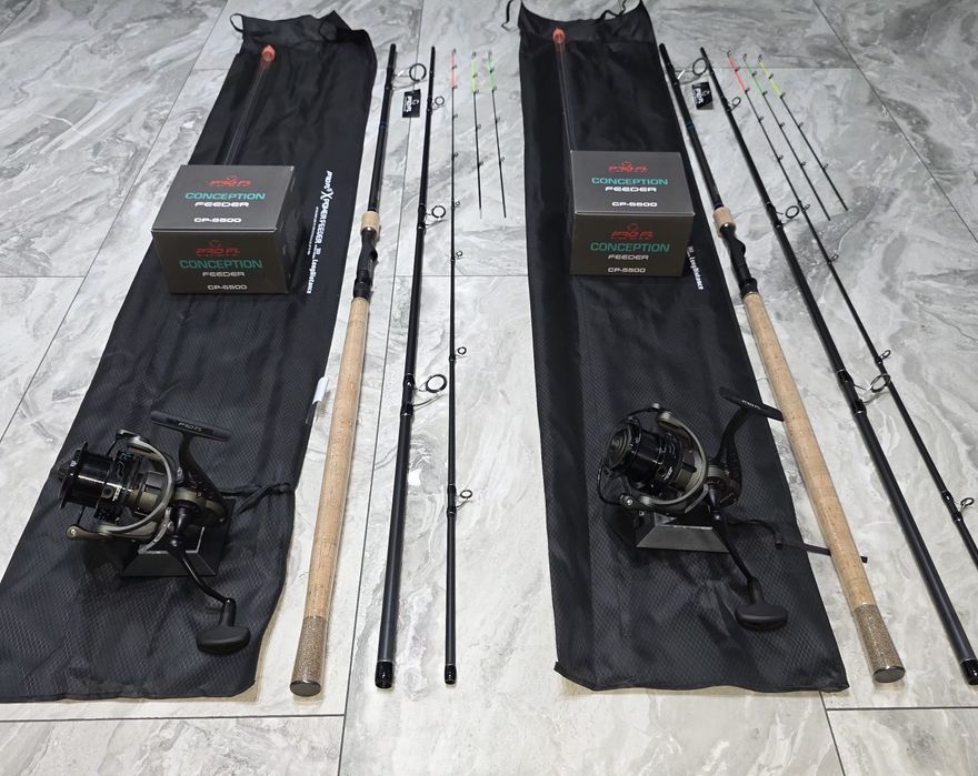 SET 2 Lansete PROFL X POWER FEEDER 3.60m 180g + 2 Mulinete Feeder PRO FL CP5500 NEW 2026