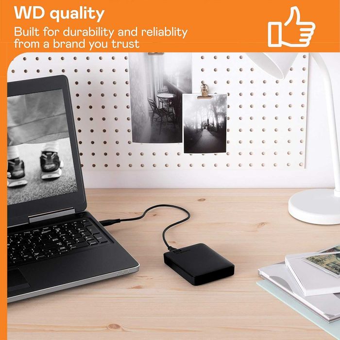 WD Elements 2TB външен хард диск USB 3.0 черен