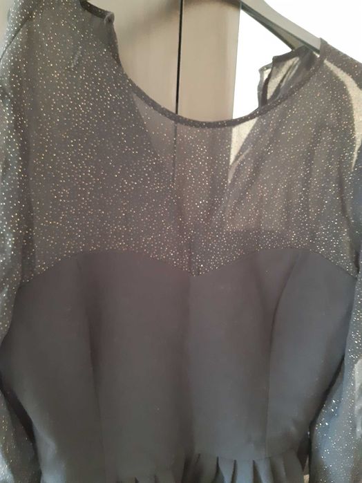 Официална черна дамска рокля Mango