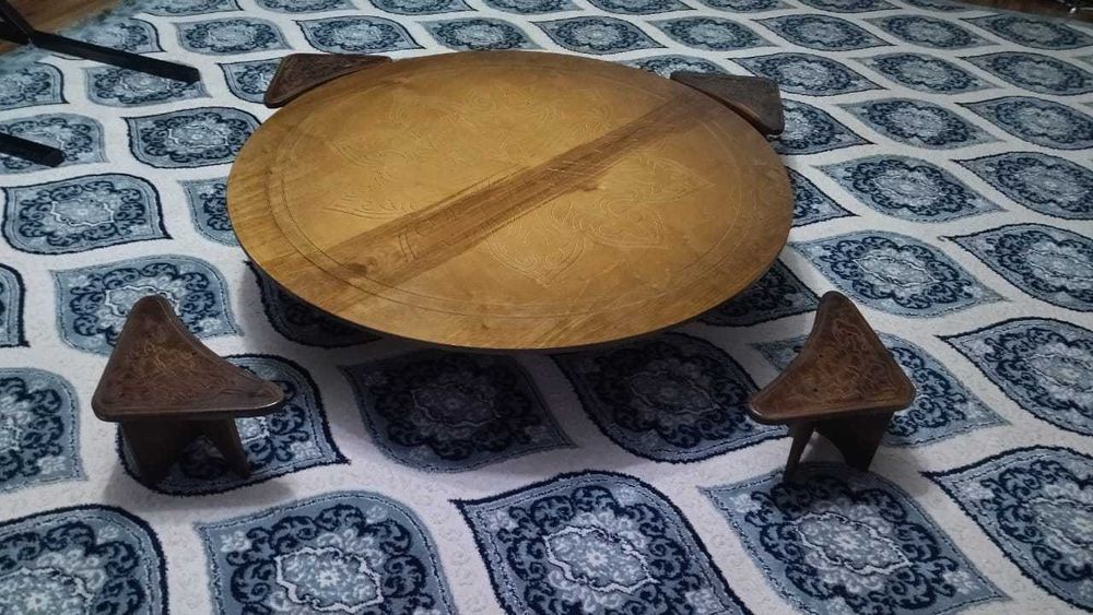 Жер стол қазақша оюланған